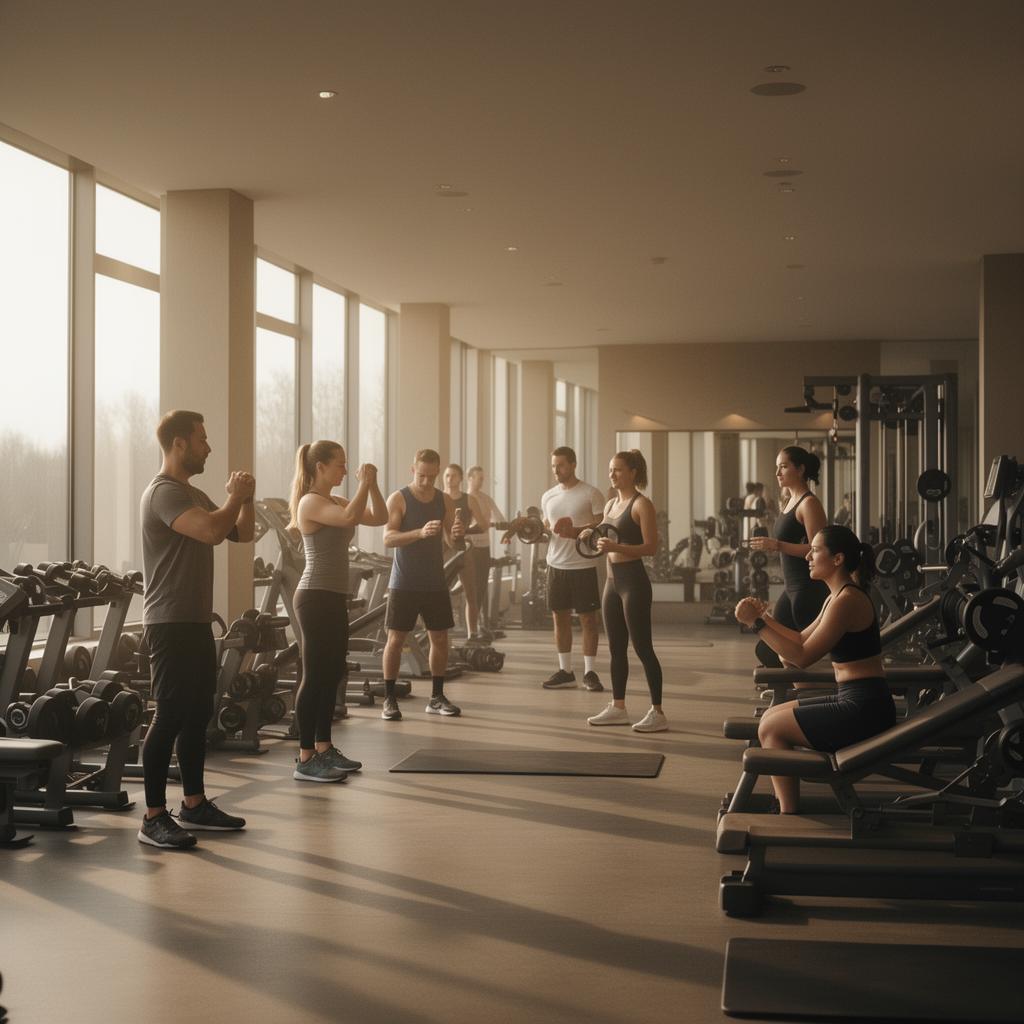 Members training together in an independent gym